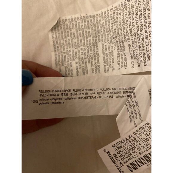 Zara, women's beige thick, button front and tied waist jacket size small - Picture 7 of 8